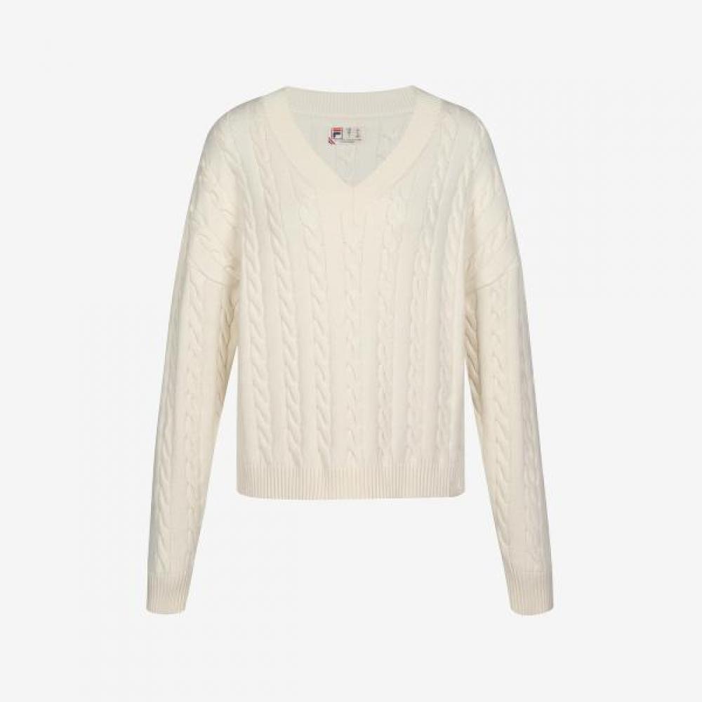 

Fila V Neck Knit Casa Fila CREAM/W95