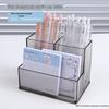 Stylish Multi-Grid Transparent Pen Holder for Office Desk