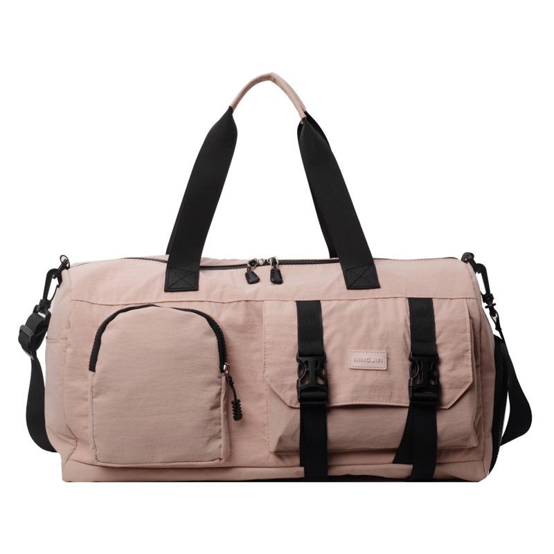 Sommer Einfache, Modische Hand-Reise-Tasche mit großer Kapazität Trocken- und Nass-Trennung Sport-Gymnastiktasche Kann an Trolleygestänge befestigt werden