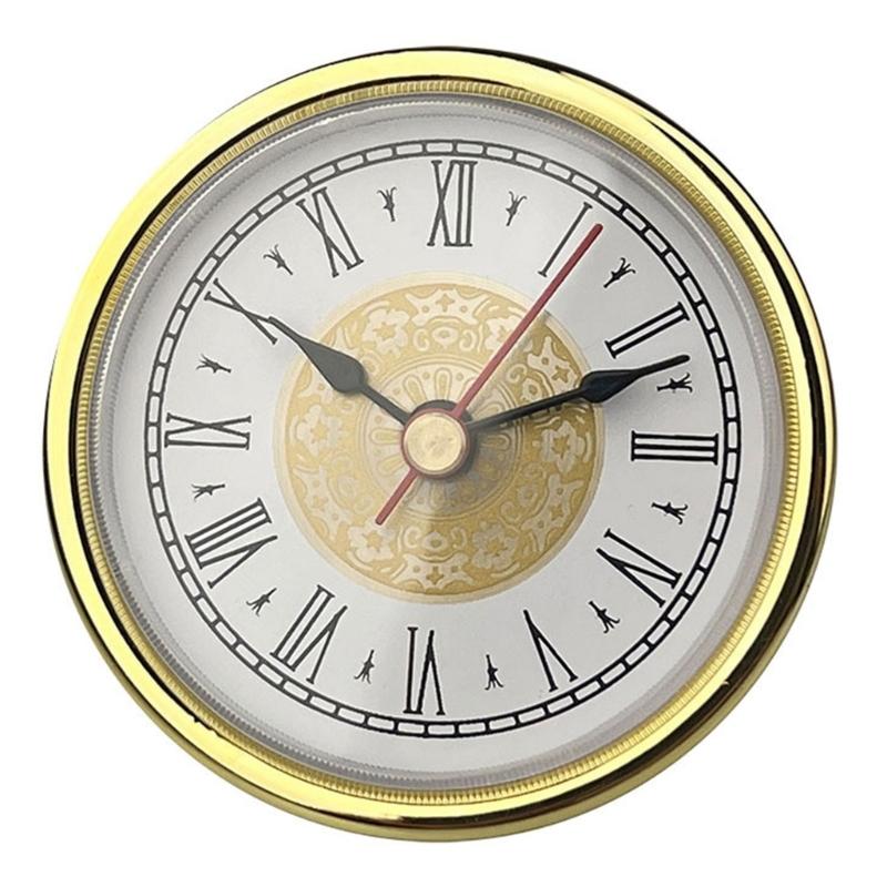 

Classical Antique Clock Head Mechanism 65mm ABS Clock Insert with Arabic or Roman Numerals for DIY Wall Clock Repair