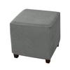 Dehnbarer Polarfleece Ottoman Hockerbezug Kratzfester Hocker-Schutzbezug Klassischer Sofahockerbezug