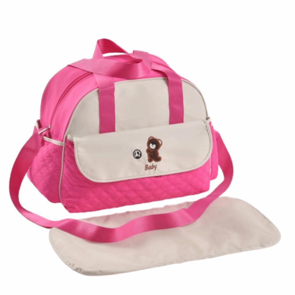 Bear Pattern Cartoon Mommy Bag Large Capacity Portable Diaper Bag Mommy Crossbody Bag Daily Use