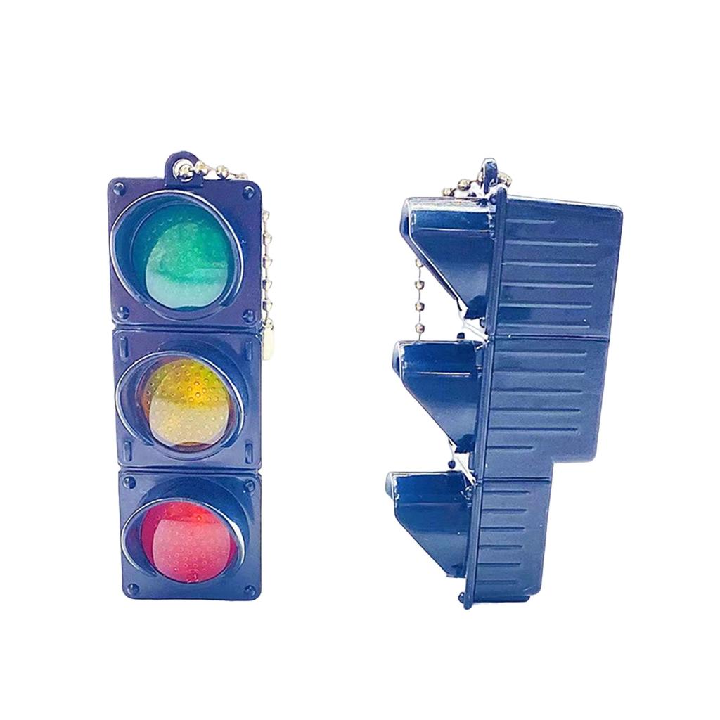 Breloc Pandantiv Semafor LED Mic Lumină de Semnalizare Realistă Ornament Chei Brelocuri la Modă pentru Copii și Colecționari