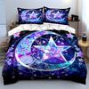 Cosmic Star and Moon Design Bedding Duvet Cover Set Duvet Cover Pillowcases  (1*Duvet Cover 2*Pillowcases, Without Duvet Insert)