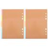 STOBOK A5 Index Divider Set of Paper Divider for Office x inches 6-Hole Cards, 2, Colorful, Plastic, Binders, Stationery, Supplies, Approx. 8.3 5.8
