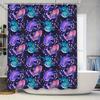 Whale Shower Curtain Ocean Space Galaxy Blue Whale Pattern Bathroom Decor Sea Life Backdrop Artistic Home Textile
