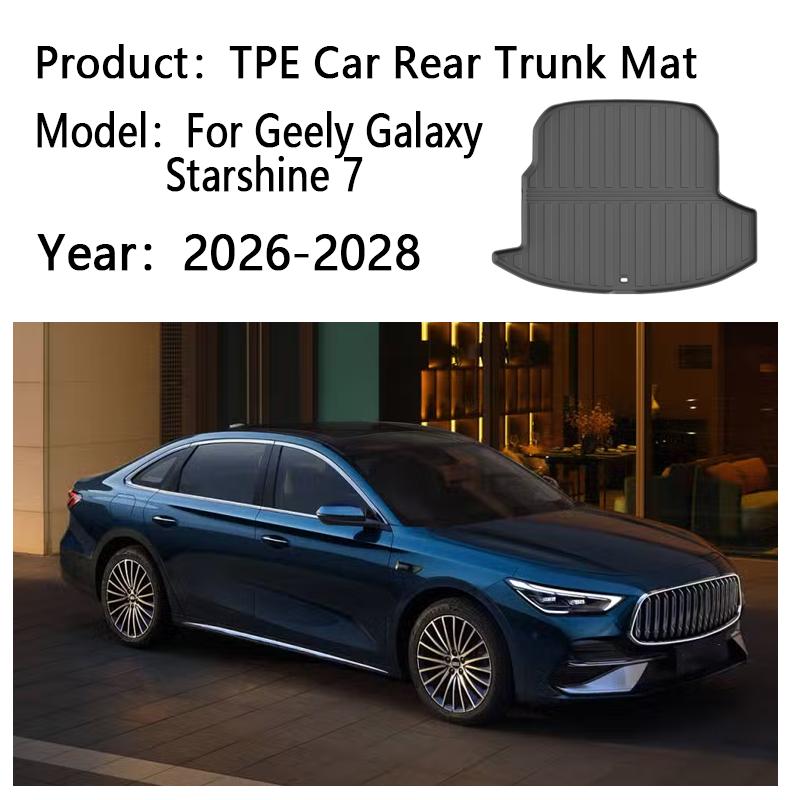 Car Rear Trunk Mats For Geely Galaxy Starshine 7 2026-2028 TPE Carpet Storage Pad Waterproof Cargo Tray Cushions Mat Accessories