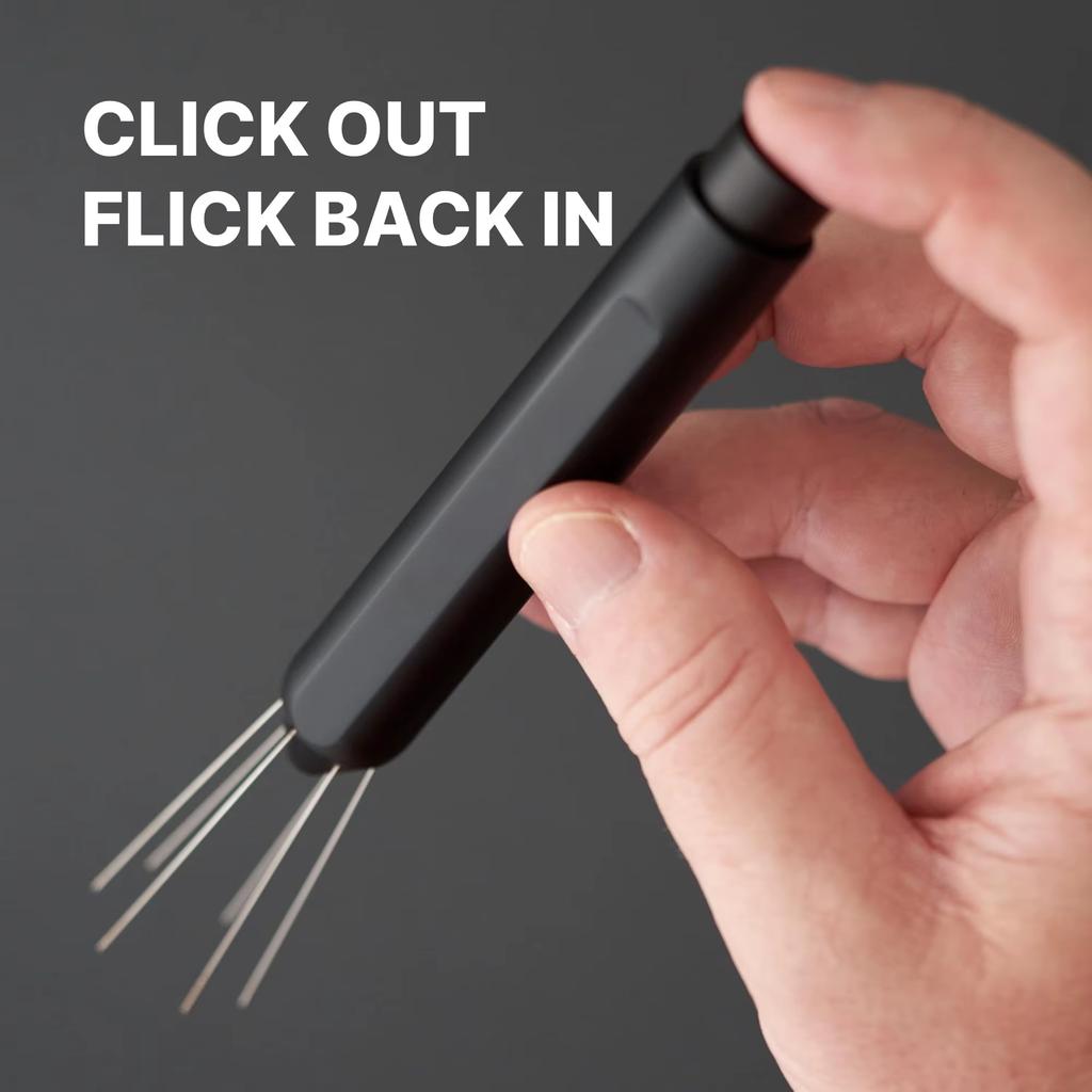 Retractable WDT Espresso Distribution Tool,Espresso Stirrer Tools,0.5mm 6 Needles,Coffee Distributor,Coffee Machine Accessories