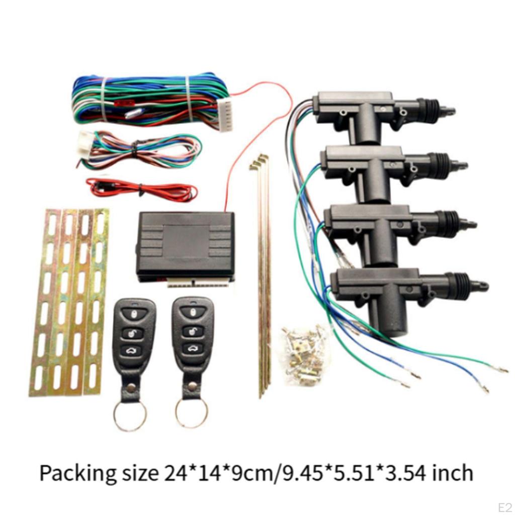 Auto-Zentralverriegelung schlüsselloses Zugangssystem 433MHz Zubehör Professionell 2 Fernbedienungen 12V