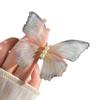 10cm Double-Layer Tulle Pearl Butterfly Hair Clip - Retro Fairy Style Mori Girl Side Accessory