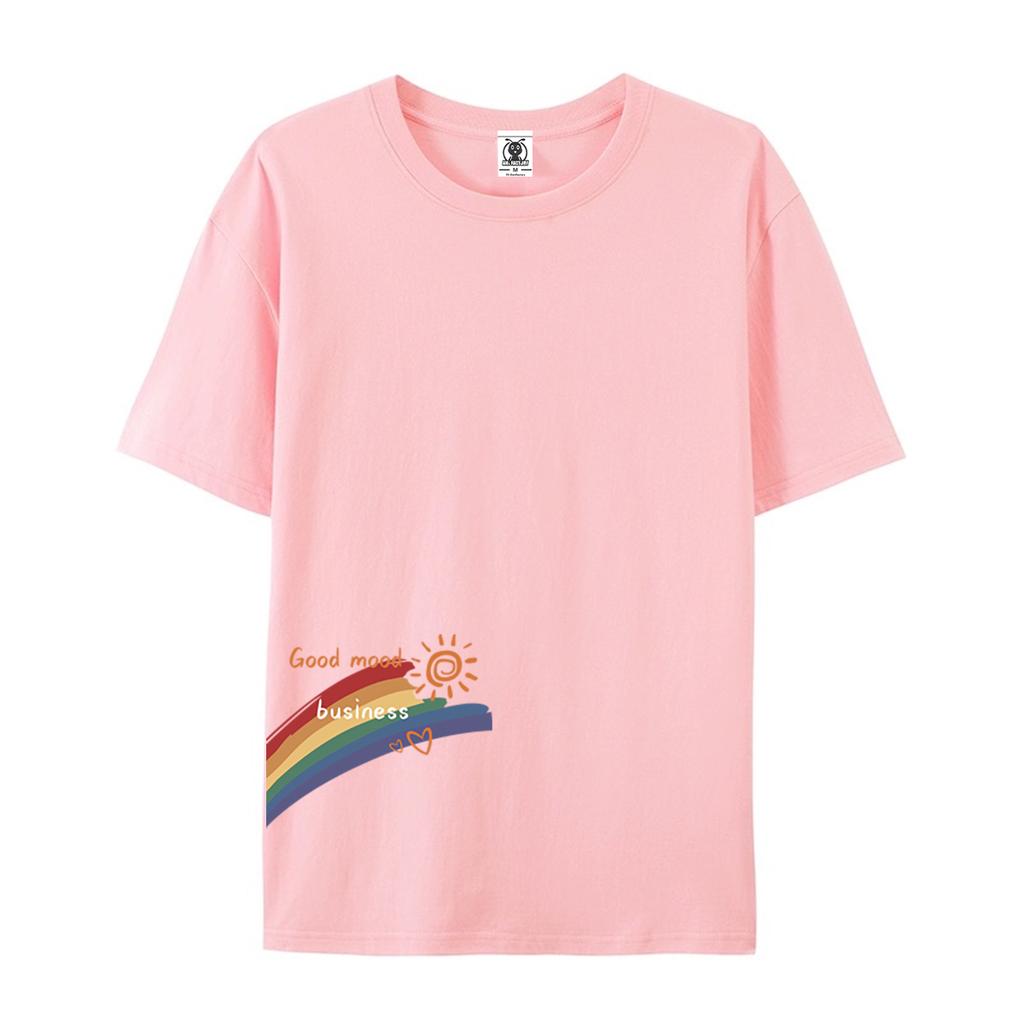 Unisex T Shirt for Women Korean Fashion Loose Teen Oversized Plus Size Tops Printed Graphic Om