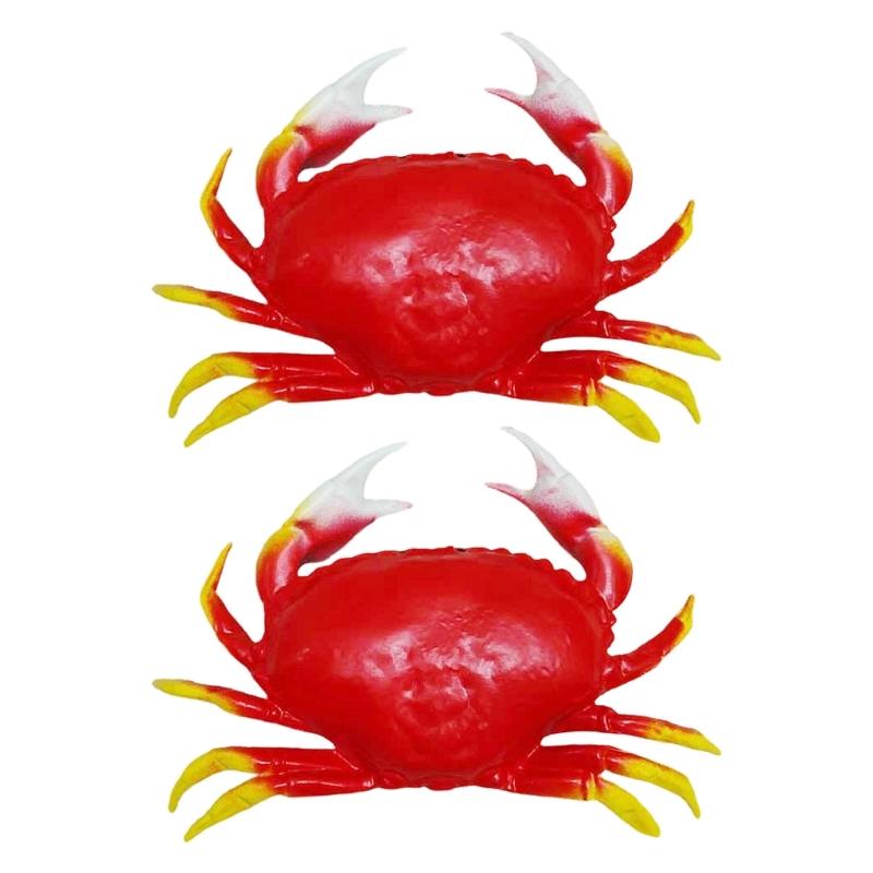 1/2Pcs Simulated Crab Figurines User Friendly ABS Materials Table Decoration Perfect For Kitchen And Marine Decors