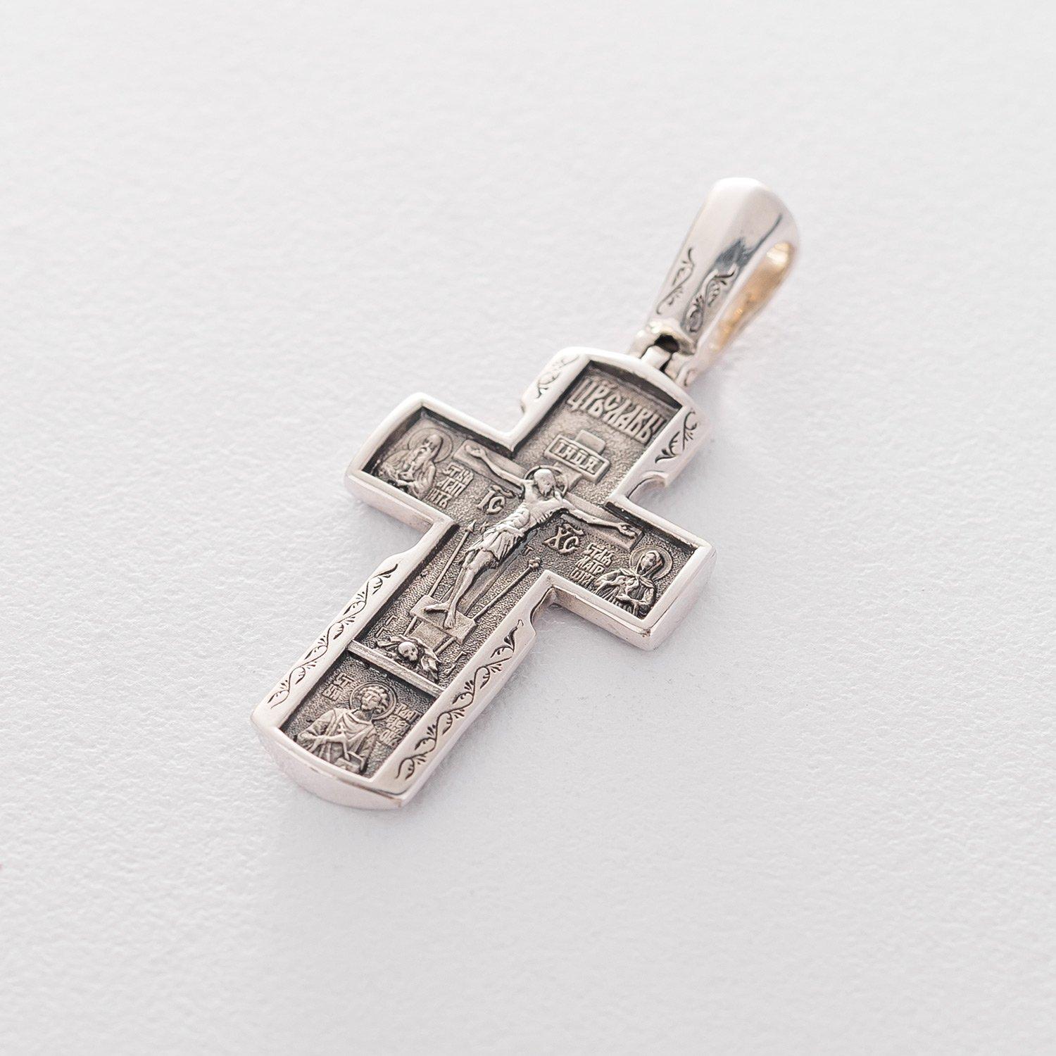 

Срібний хрест із чорнінням Oniks срібний