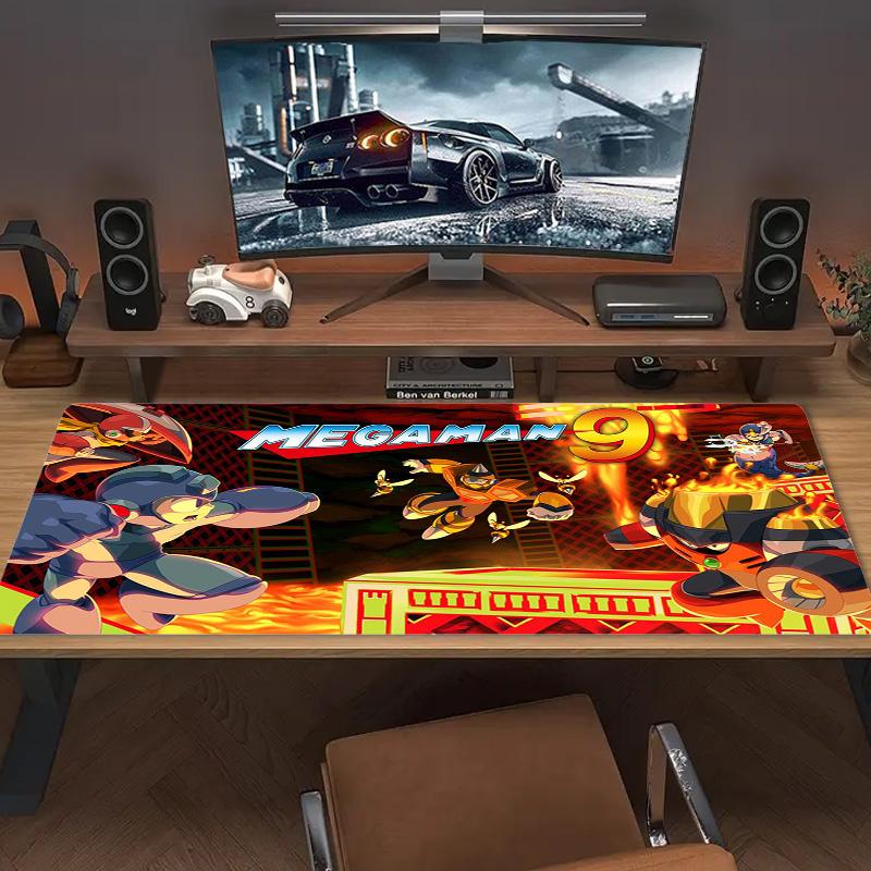 Mega man Color Mouse Pad Large Gaming Table Cushion Non-slip Laptop Tablet Big Mousepad XXL Mat Mini PC Playmat With Lock edge