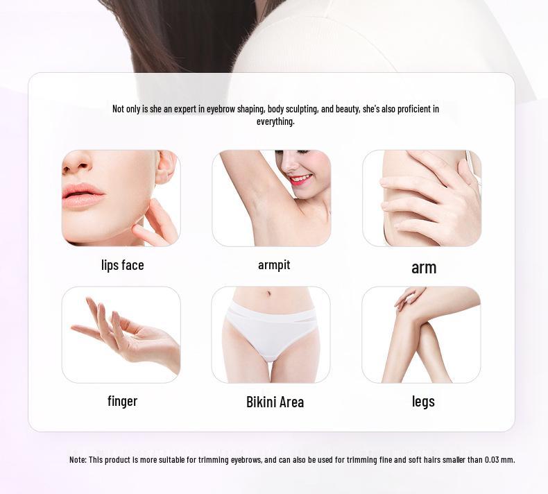 Automatic Electric Eyebrow Trimmer and Shaper for Beginners - Safe for Men and Women.