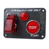 2 In 1 Racing Ignition Switch Panel Kit 12V 40A Carbon Fiber Look Engine Start Push Button Toggle Switch for RV Truck