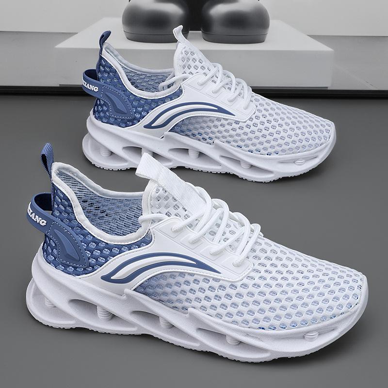 

Мужская обувь, летняя, дышащая, одинарная, сетчатая обувь 2024 года, новая, повседневная, универсальная, с крупной сеткой, для забродных путешествий, нескользящая, спортивная обувь 44