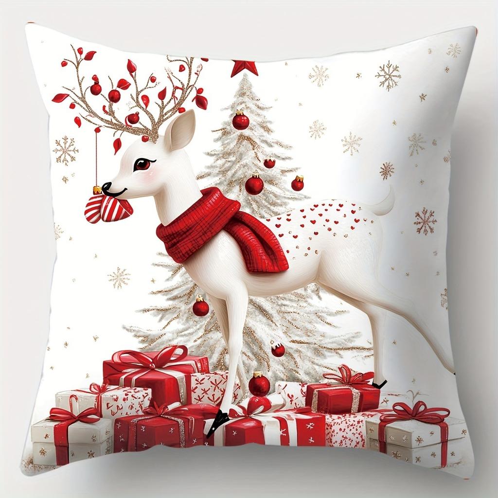Merry Christmas decoration Pillowcase New Year Gift Santa Claus Snowman Pattern Home Room decoration Sofa cushion cover