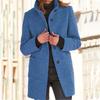 Women's Casual Fashion Solid Color Stand Collar Single Breasting Coat
