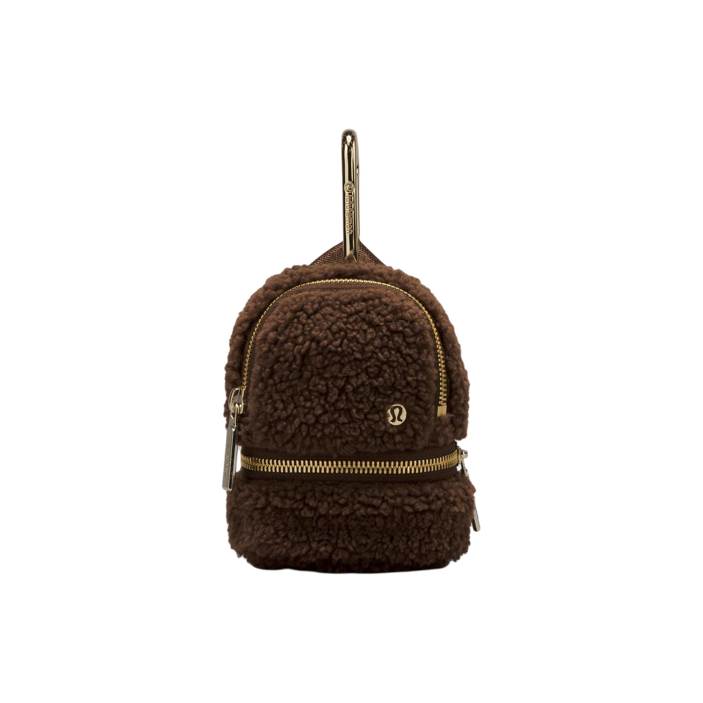 Lululemon City Adventurer Casual Versatile Textured Fabric Storage Bag Nano Women Bags Brown Gold LW9EJMS-273366 Brown & Earth & Gold,Nano