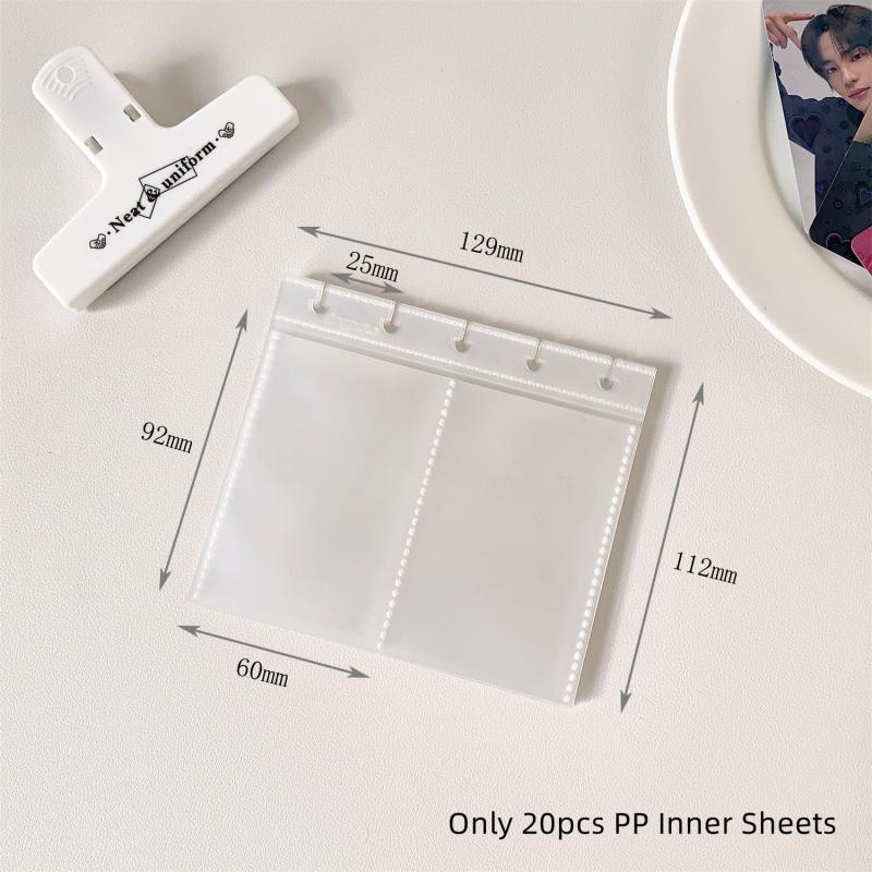 Minimalist Style Transparent Desktop Album Storage Book 3Inch 2 Grid K-Pop Idol Photo Card Display Stand