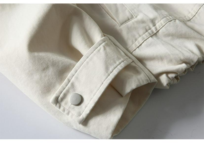 QIYOU 2026 Men's Japanese Retro Color Block Drawstring Lapel Casual Jacket