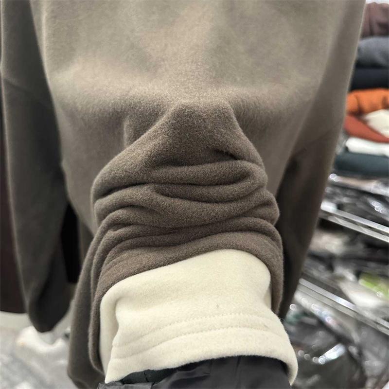 Tops for Women Long Sleeve Shirts Winter Oversize Fleece Thickened Casual Shirt Loose Blouse Pullover Tops