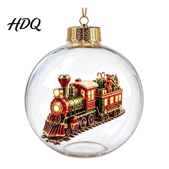 Christmas Party Favors Story Ornament Acrylic Hanging Angel Santa Claus Indoor Festive Atmosphere Decor Candy House Designs Ball Shape Decoration