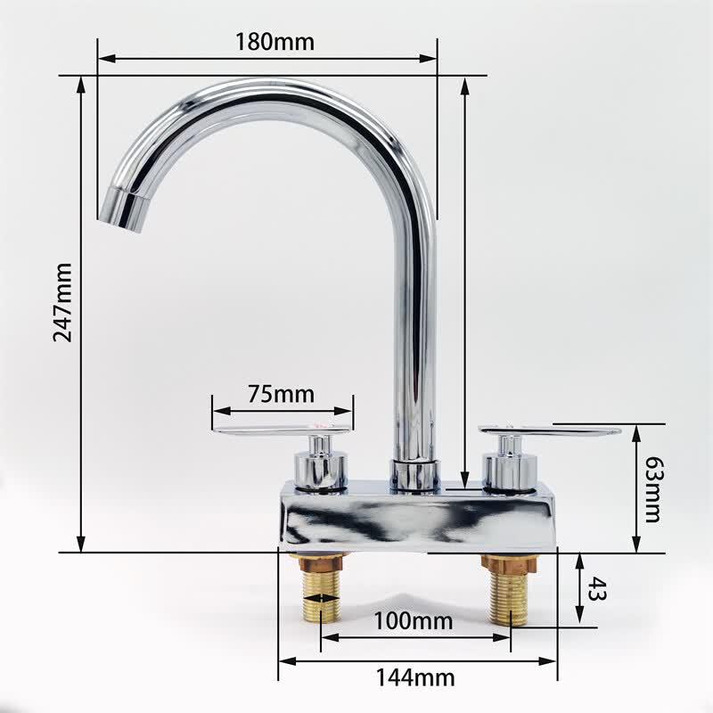 Dual Handle Cold & Hot Kitchen & Basin Faucet