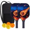 Pickleball-Schläger 2er-Set, Fiberglas-Pickleball-Set mit Pickleball-Schlägern und Tragetasche, Pickleball-Geschenke für Anfänger, Pickleball-Schläger-Set