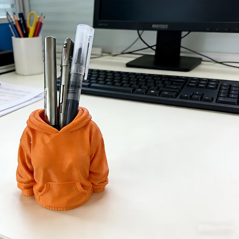 1PC Creative Hooded Sweater Pen Holder! It Can Hold Pens and Stationery, and It Is Placed On the Desk As Both a Storage Bucket and an Ornament!