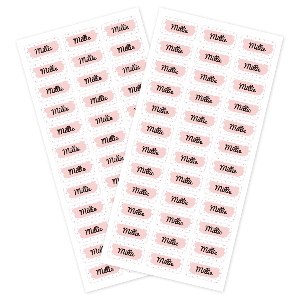 72Pcs Personalized Name Stickers Custom Waterproof Labels For Water Bottles Lunch Boxes School Supplies Storage Containers