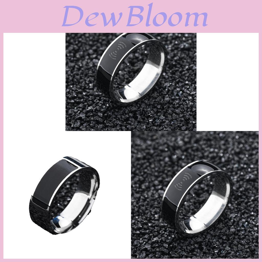 Black Technology Nfc Ring With Geometric Design For Men And Women Stylish Wear