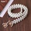Ladies' Elastic Rhinestone Waist Chain Thin Drawstring Belt Fashion Pearl Waist Belt  For Women