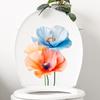 Waterproof Flower Toilet Lid Sticker Self Adhesive Removable Bathroom Wall Decor