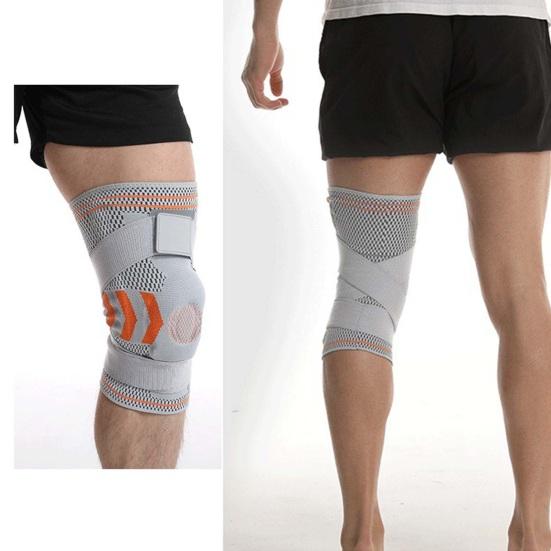1 Pc Knee Sleeve Reduce Injuries Double Strapping Anti-collision Sweat Absorption Fitness Basketball Knee Protector Outdoor Sports