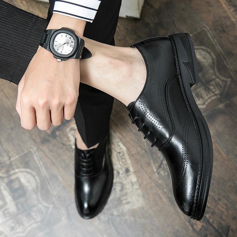 Spring new Brock carved leather shoes breathable casual business dress wedding shoes