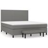 VidaXL Divan Bed with Mattress Dark Grey 180x200cm Fabric - Model 3136454