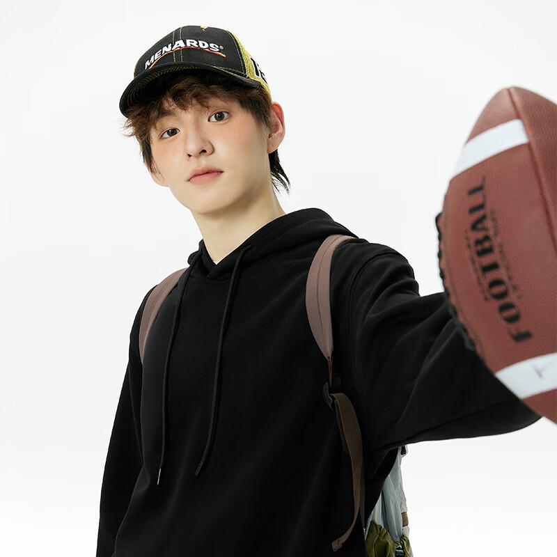 MINISO Men's American Style Hooded Graphic Sweatshirt Z