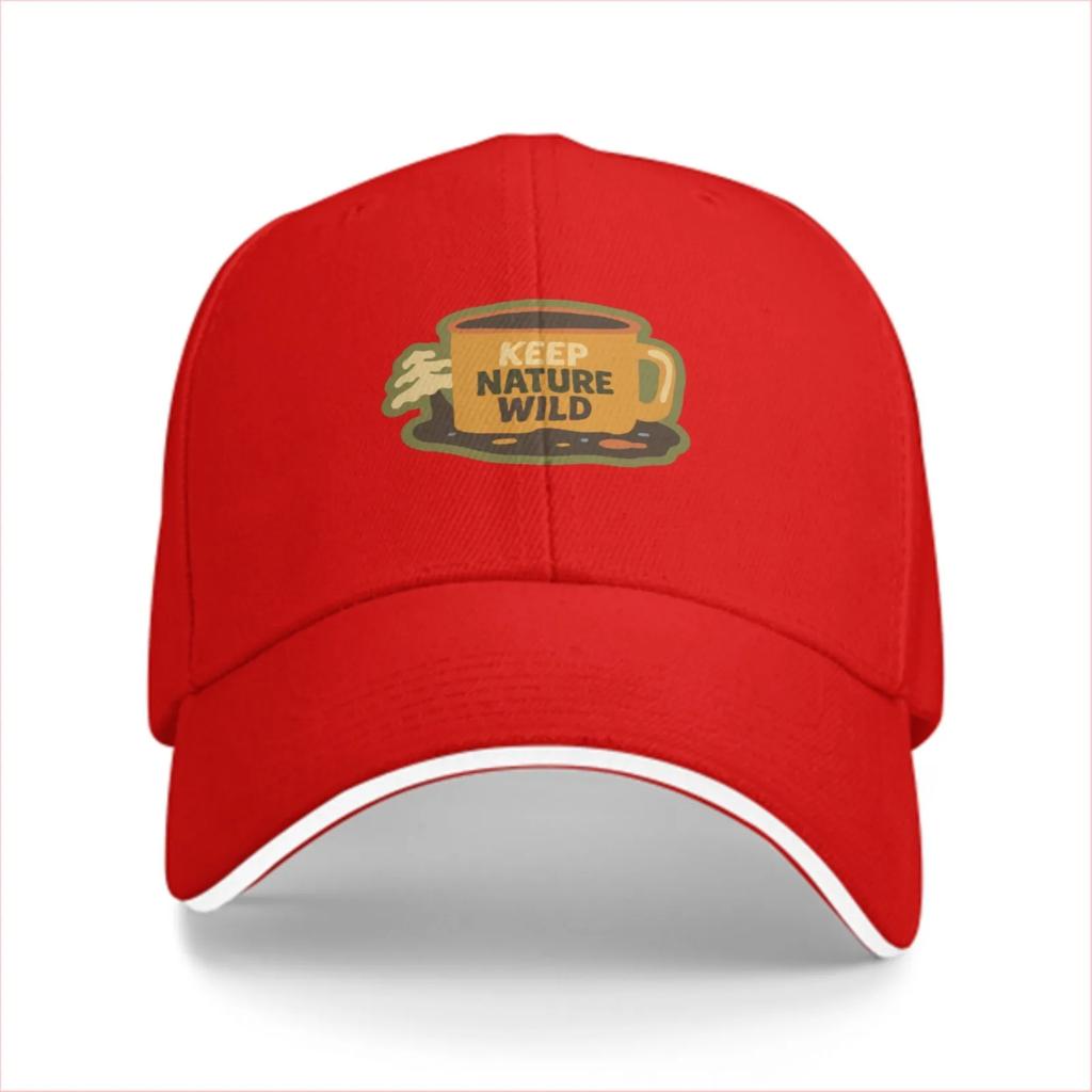 Keep Nature Wild Coffee Mug Graphic Baseball Cap Unisex Casual Adjustable Polyester Hat