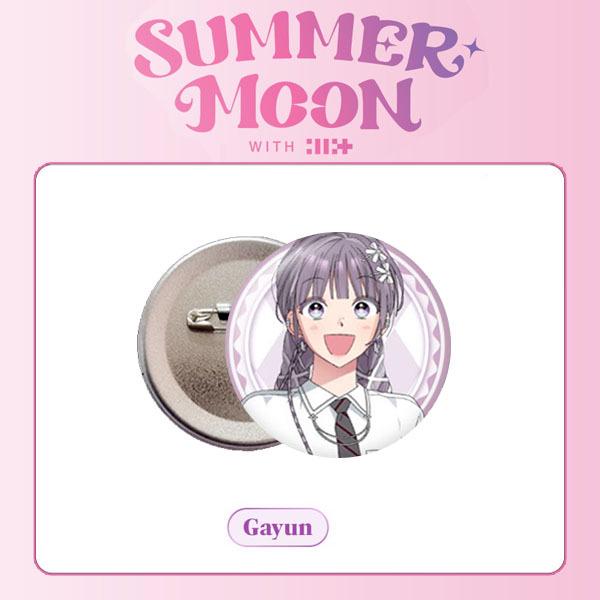 ILLIT "SUNNER MOON" Cartoon Mirror Keychain Tinplate Badge Gift
