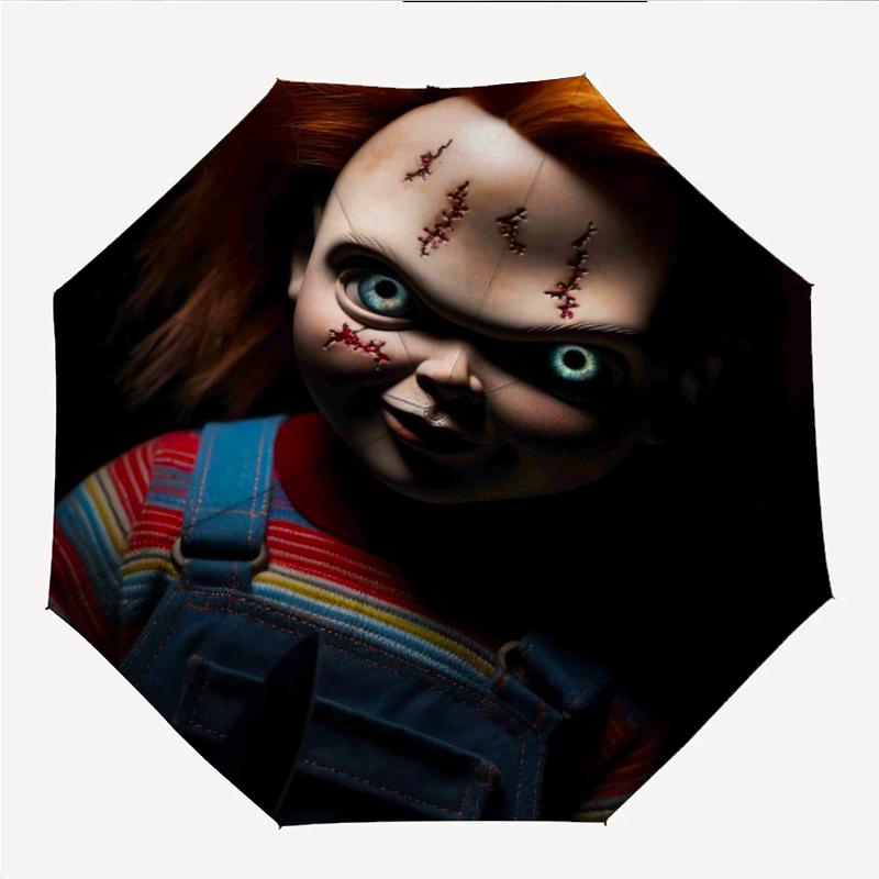 Chucky Fashionable Automatic Opening/Closing Folding Umbrella. Portable and Foldable, Ideal for Gift, Travel, and Daily Use.