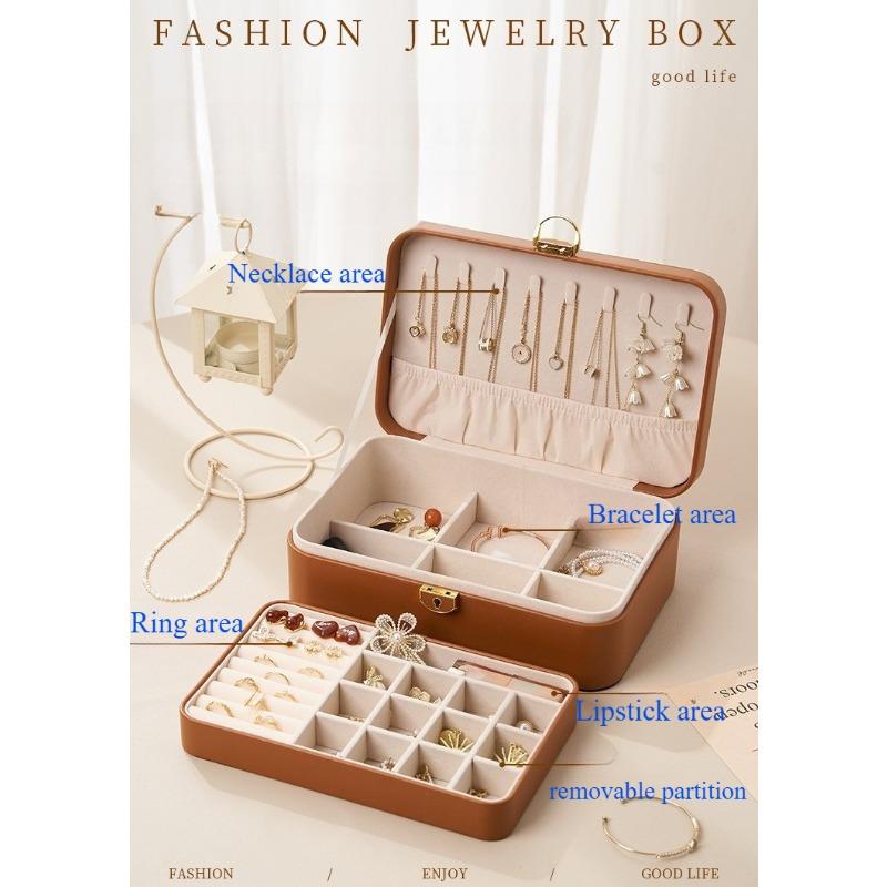 Large capacity new multi-layer jewelry storage box, high-end lockable jewelry box, multifunctional