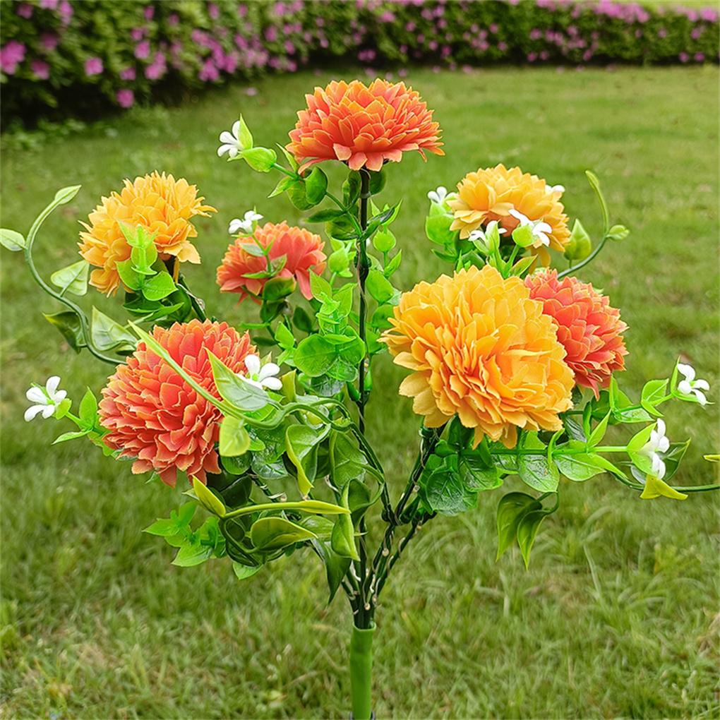 Solar Powered Flower Lights Solar Rose Grass Light Outdoor Lawn Decorative Lights Courtyard Garden