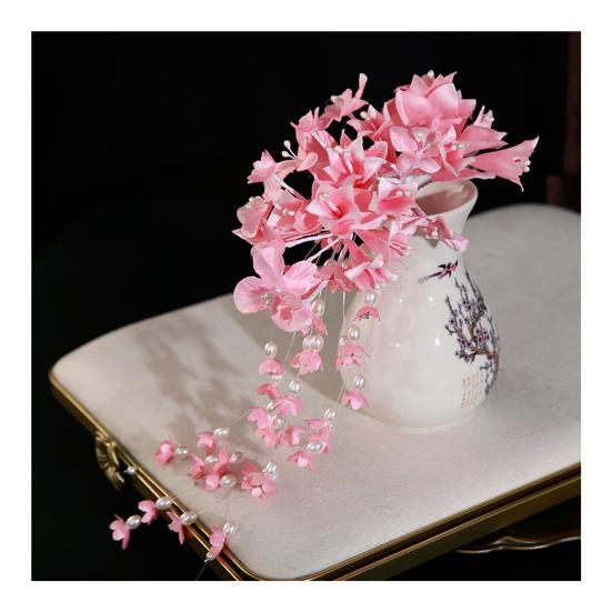 Women Hair Clip Faux Pearls Flower Decor Hairpins Wedding Parties Proms Floral Headdress Hair Accessories