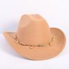 Beliebte europäische und amerikanische Mode OL-Stil einfarbiger Cowboyhut Herren und Damen High-End Zylinder Jazzhut Filzhut