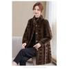 Mother's Winter Mid-length Mink Fleece Coat New Middle-aged and Elderly Women's Fur One-piece Thickened Sheep Shearling Coat