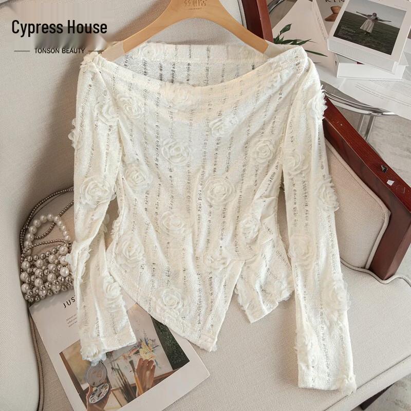 Women s Elegant Off-Shoulder Lace Blouse L