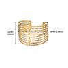 New Stainless Steel Simple Wide Version Open Bracelet Street Hip Hop Exaggerated Gold-plated Bracelet