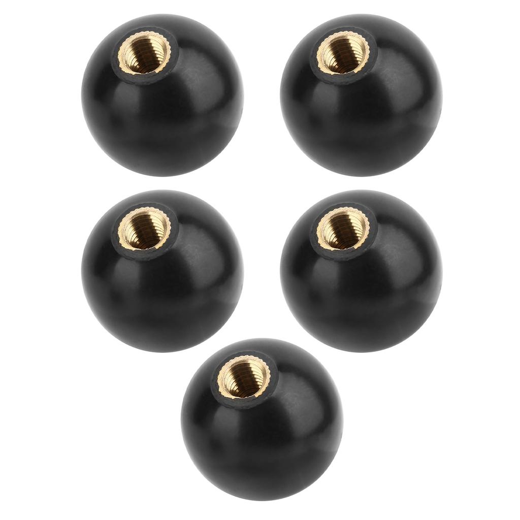 5Pcs Black Round Ball Engineering Plastic Lever Knob M10*35 Machine Tool Replacement